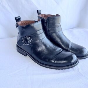 Ferro Aldo 'Dalton' Black Vegan Leather Ankle Boot w/Side Zipper Men's Size 10.5